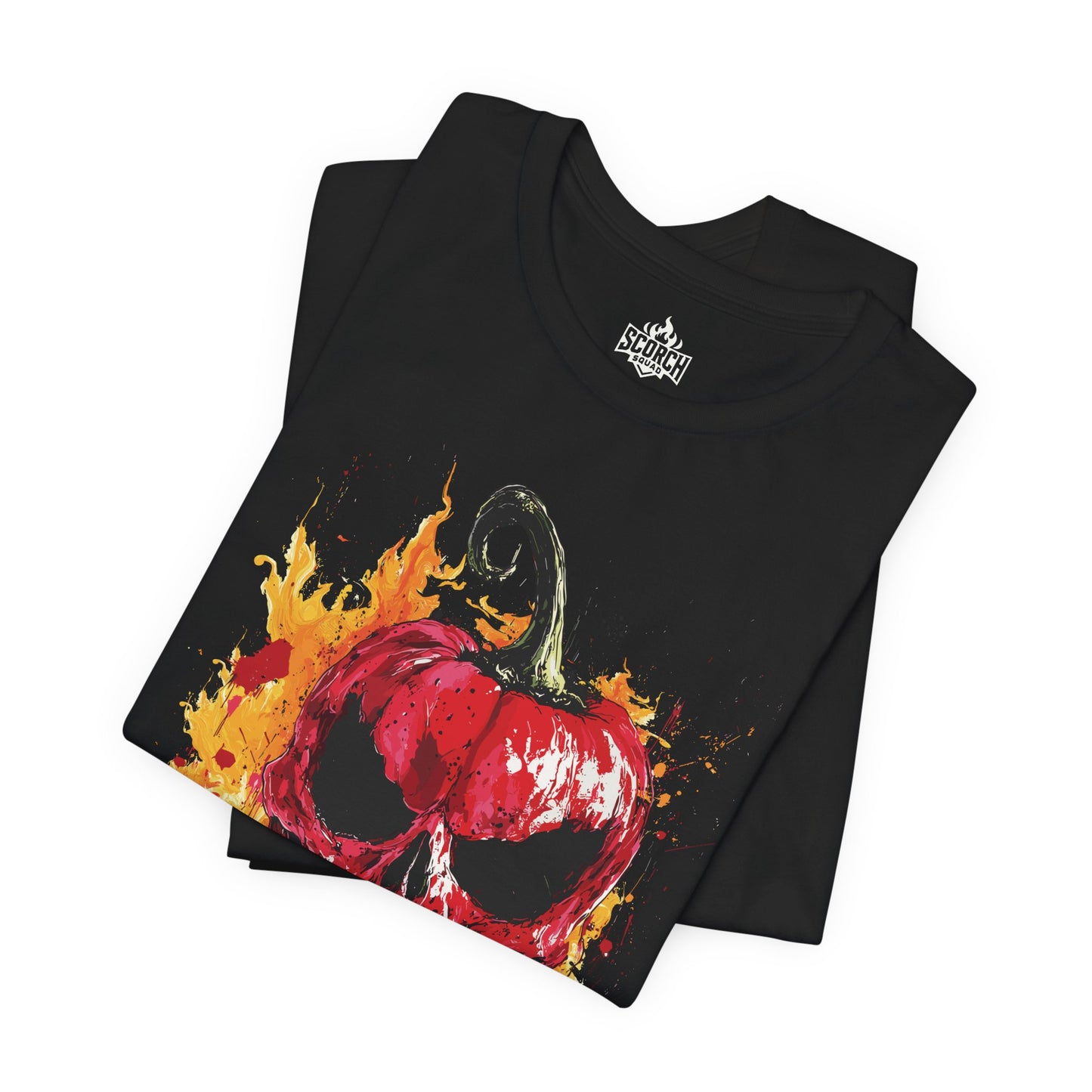 Bring the Heat, Flaming Evil Pepper Short Sleeve T-Shirt