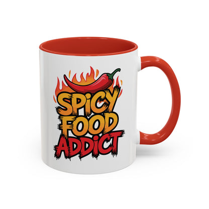 Spicy Food Addict, Fiery Accent Mug