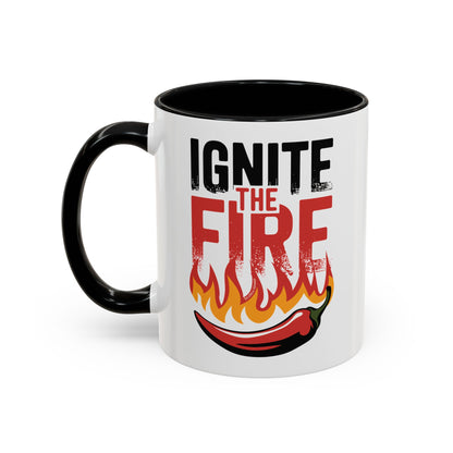 Ignite The Fire, Flaming Pepper Accent Mug