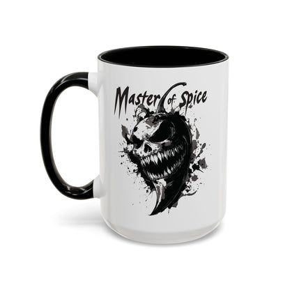 Master of Spice Accent Mug, Sinister Pepper Skull Art