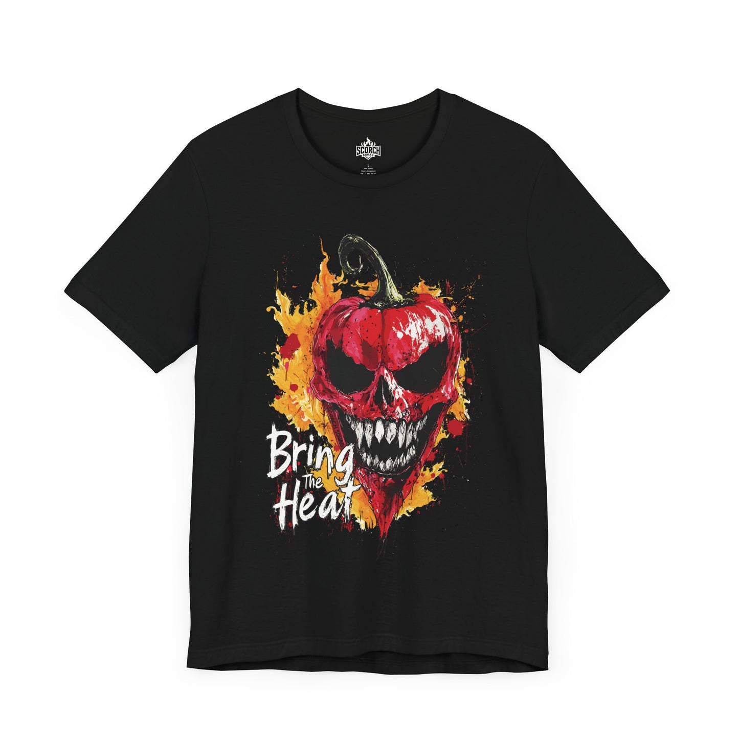 Bring the Heat, Flaming Evil Pepper Short Sleeve T-Shirt