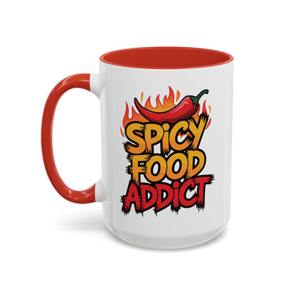 Spicy Food Addict, Fiery Accent Mug