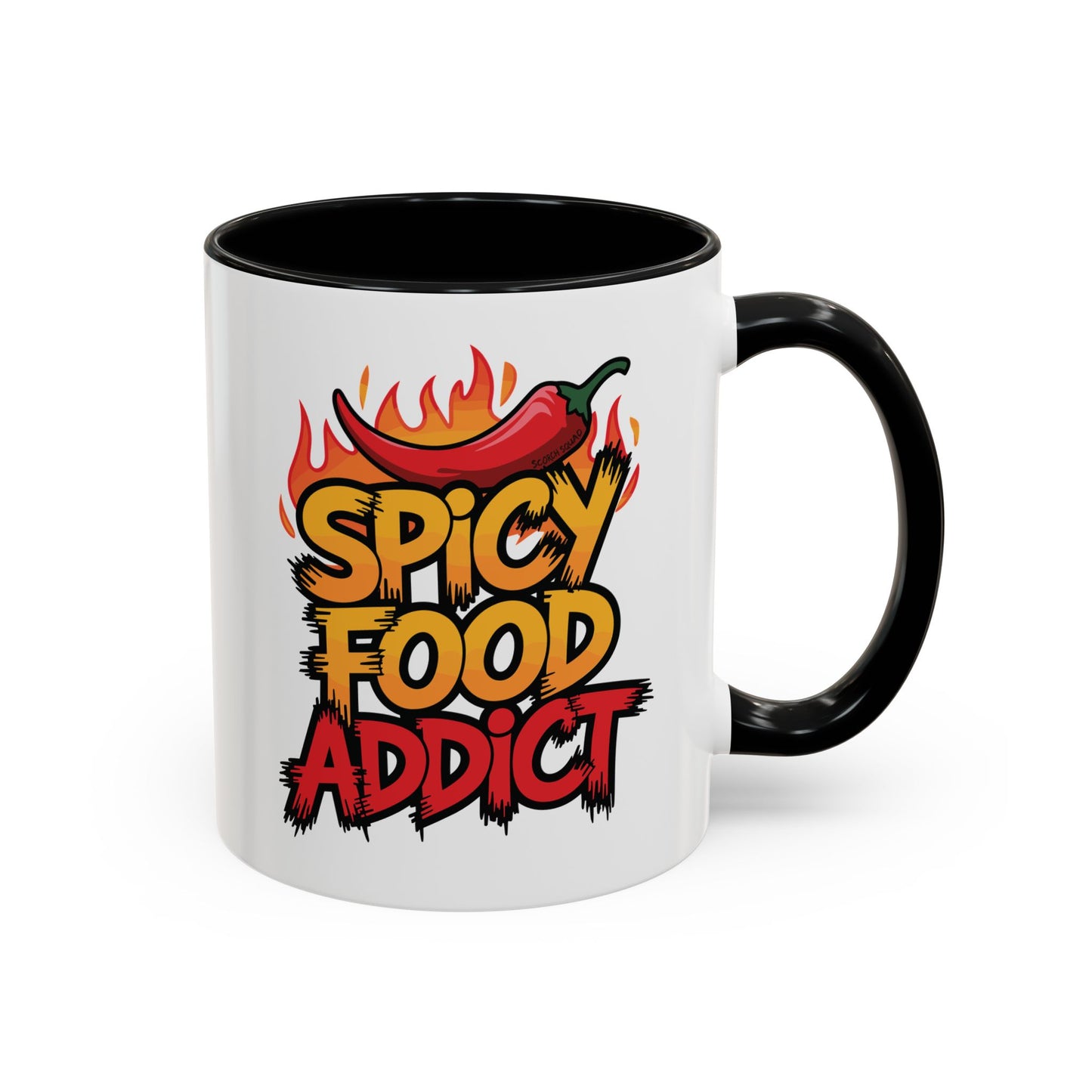 Spicy Food Addict, Fiery Accent Mug