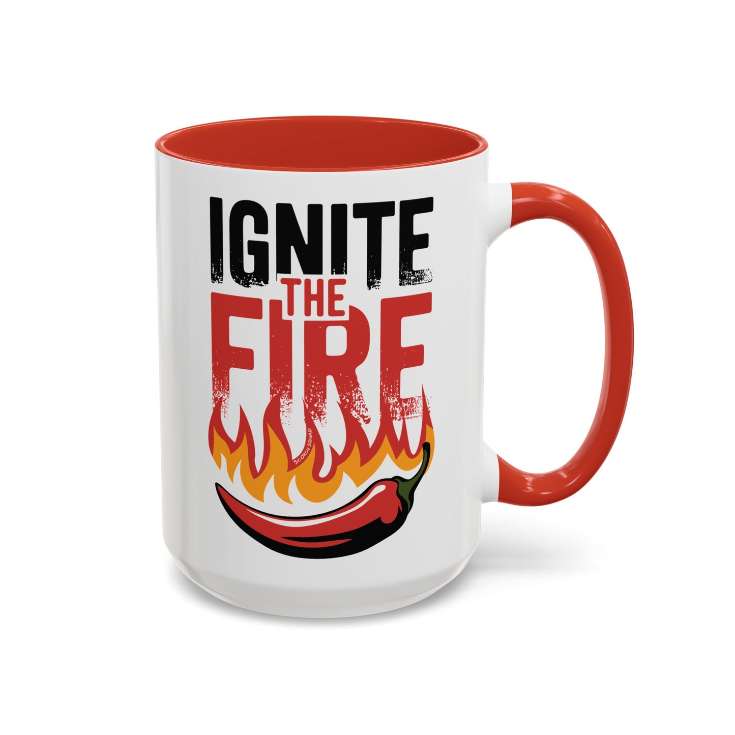 Ignite The Fire, Flaming Pepper Accent Mug