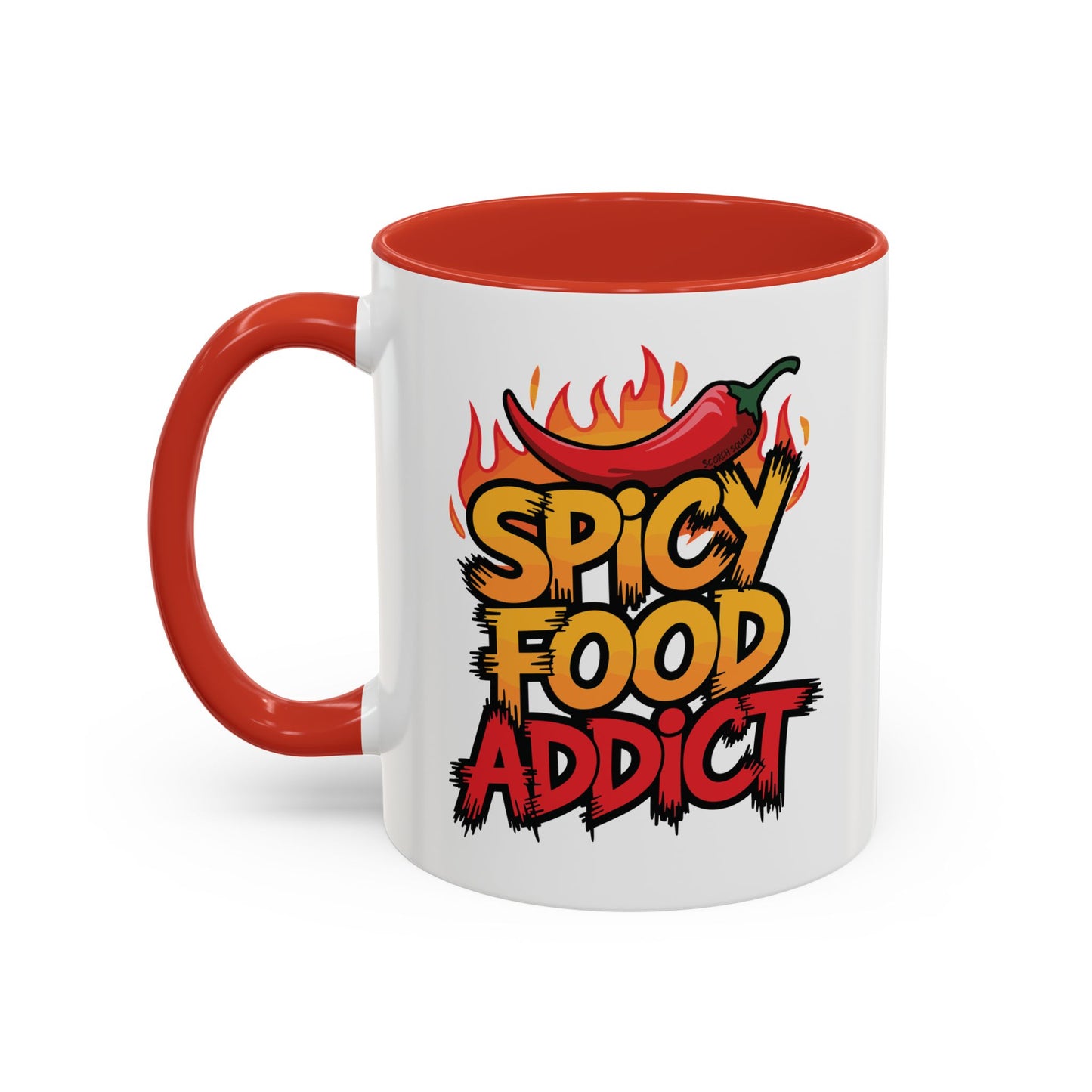 Spicy Food Addict, Fiery Accent Mug