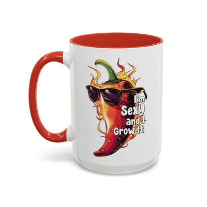 I'm Sexy And I Grow It, Hot Pepper Accent Mug