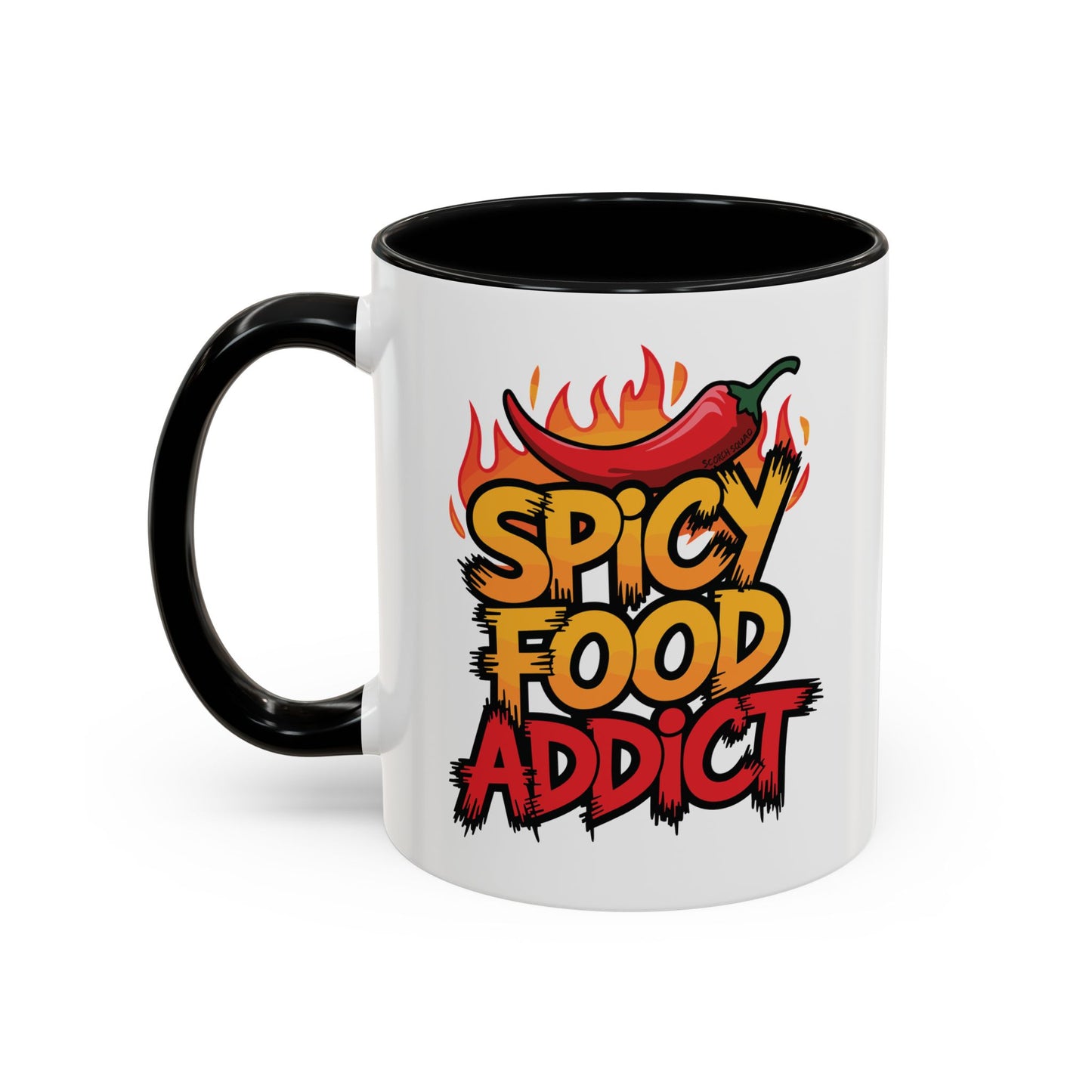 Spicy Food Addict, Fiery Accent Mug