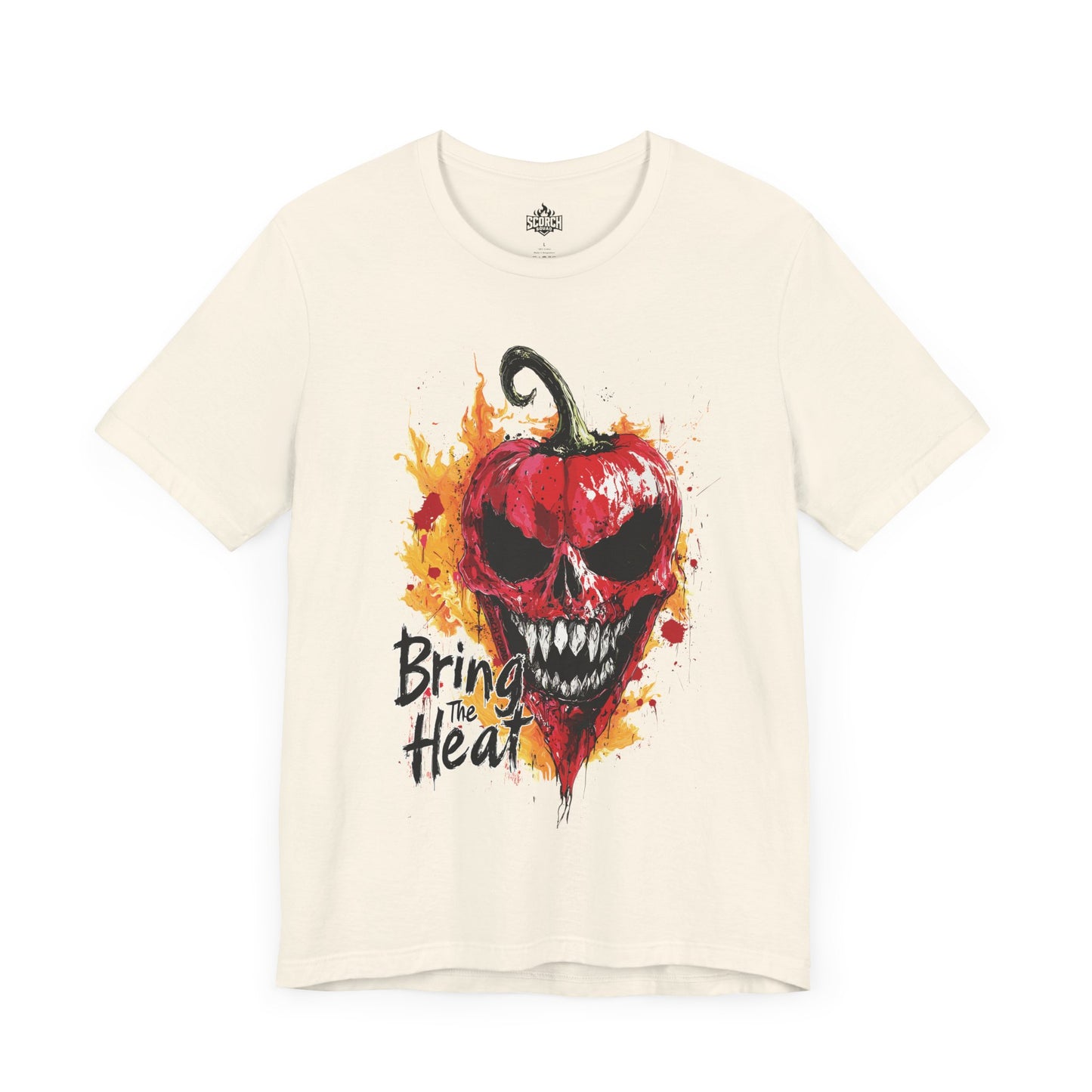 Bring the Heat, Flaming Evil Pepper Short Sleeve T-Shirt