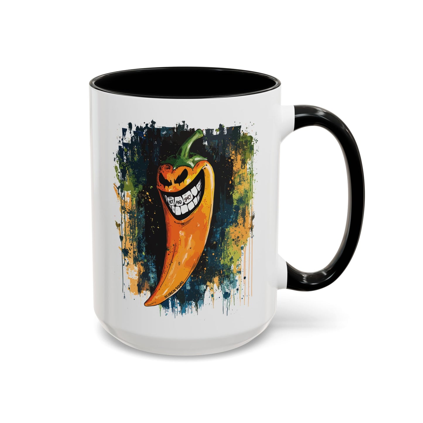 Hot and Spicy, Smiling Pepper Accent Mug