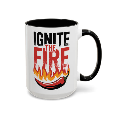 Ignite The Fire, Flaming Pepper Accent Mug