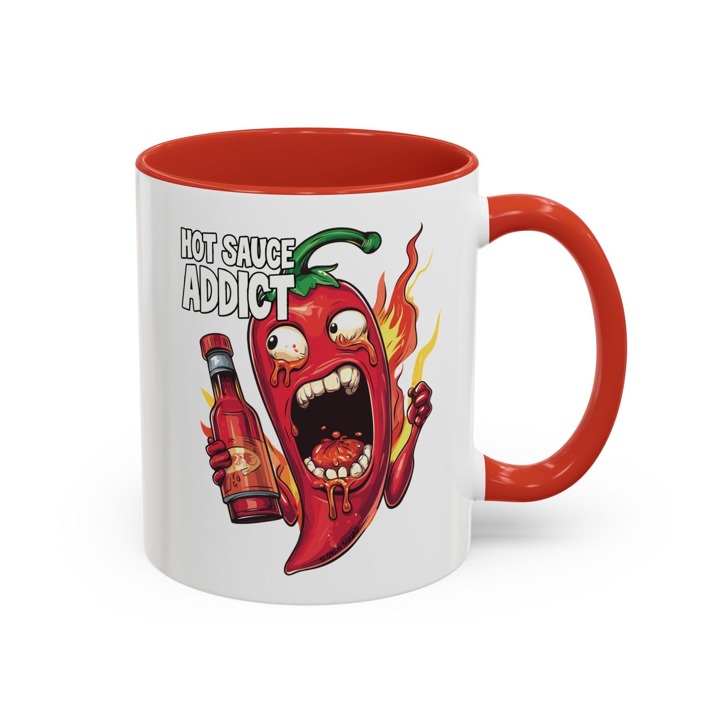 Hot Sauce Addict, Chili Pepper Accent Mug