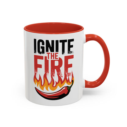 Ignite The Fire, Flaming Pepper Accent Mug