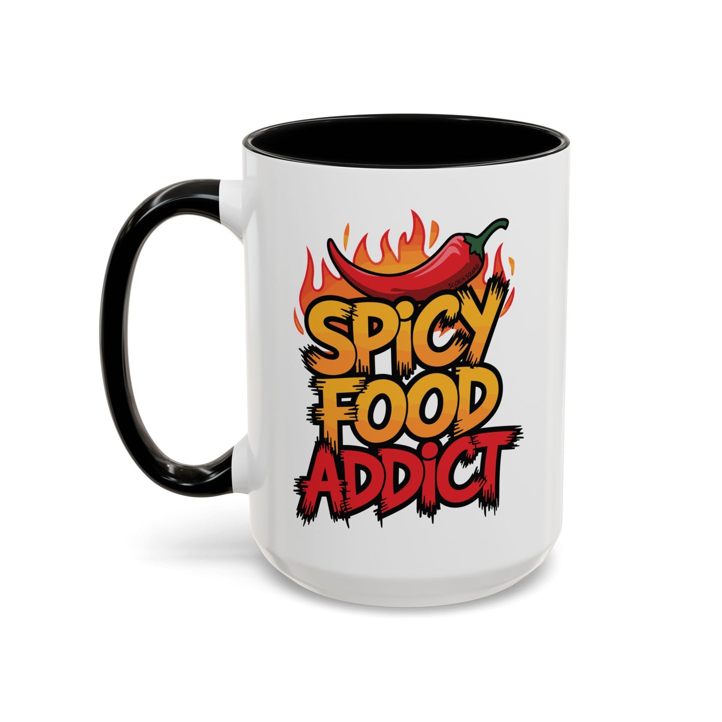 Spicy Food Addict, Fiery Accent Mug