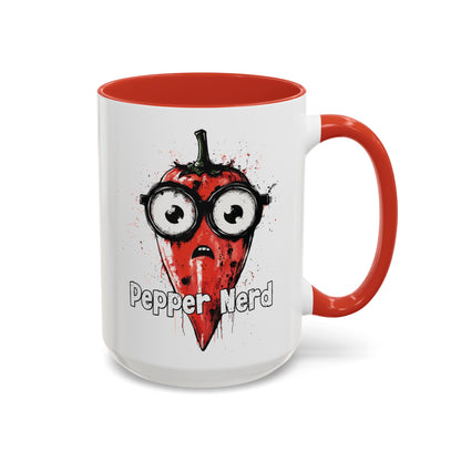 Pepper Nerd, Pepper in Glasses Accent Mug