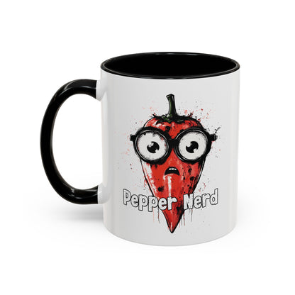 Pepper Nerd, Pepper in Glasses Accent Mug