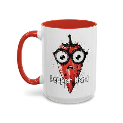 Pepper Nerd, Pepper in Glasses Accent Mug