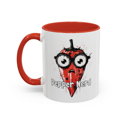 Pepper Nerd, Pepper in Glasses Accent Mug