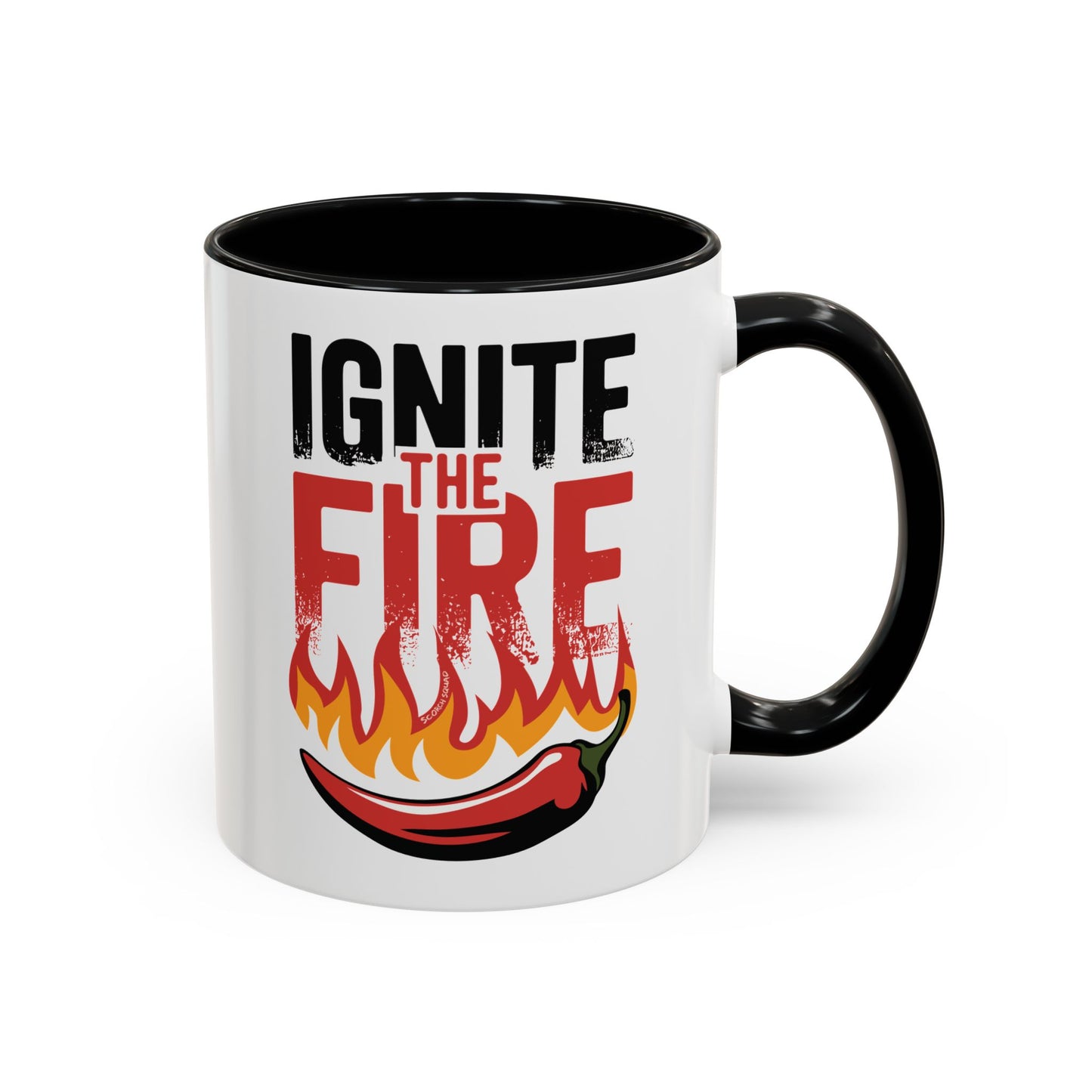 Ignite The Fire, Flaming Pepper Accent Mug