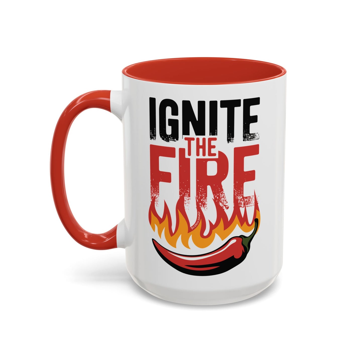 Ignite The Fire, Flaming Pepper Accent Mug