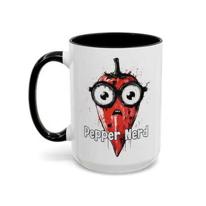 Pepper Nerd, Pepper in Glasses Accent Mug