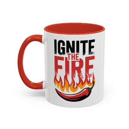 Ignite The Fire, Flaming Pepper Accent Mug