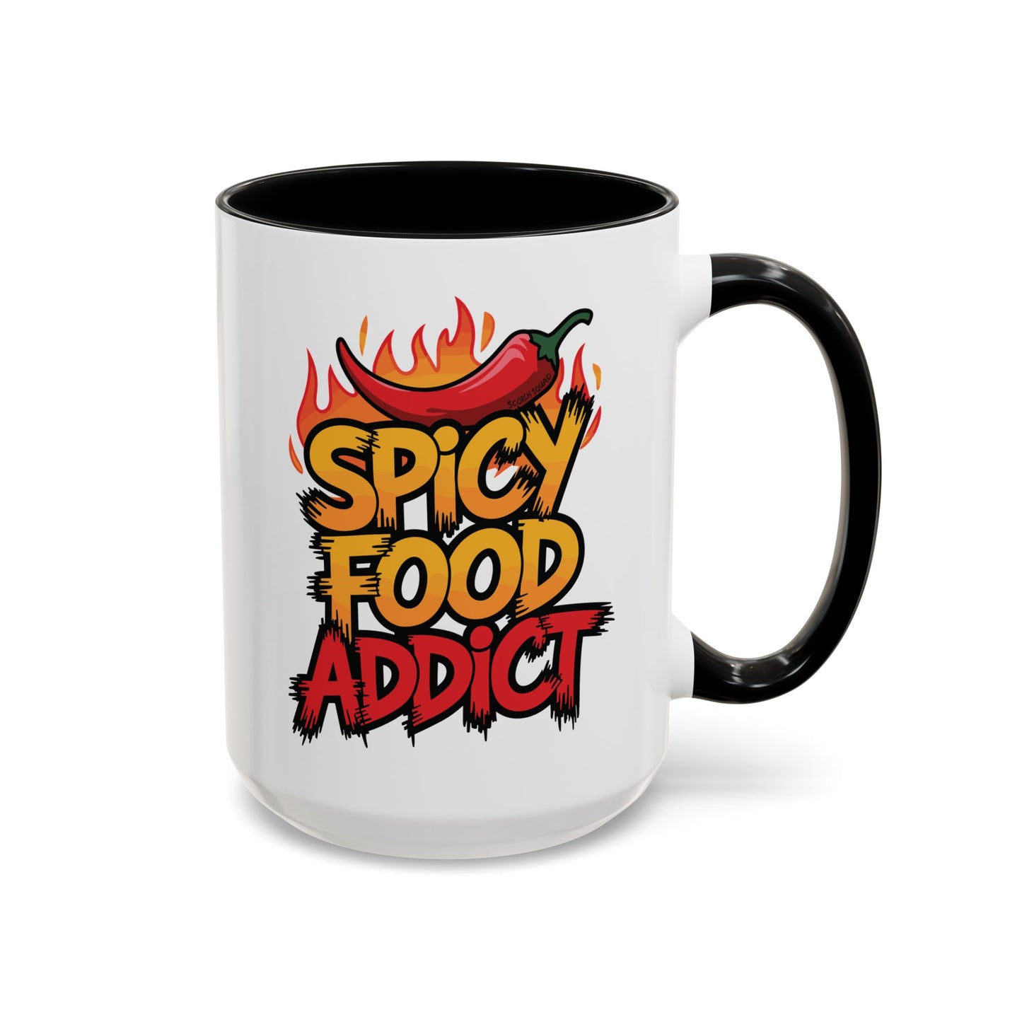 Spicy Food Addict, Fiery Accent Mug