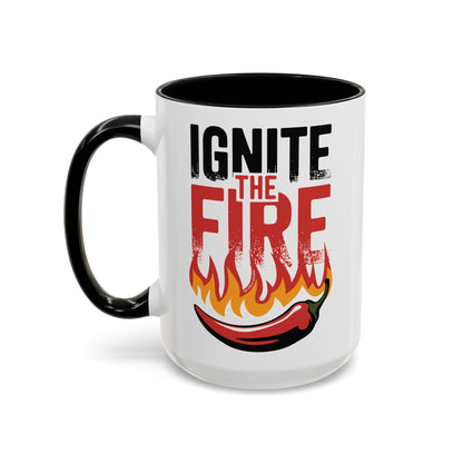 Ignite The Fire, Flaming Pepper Accent Mug