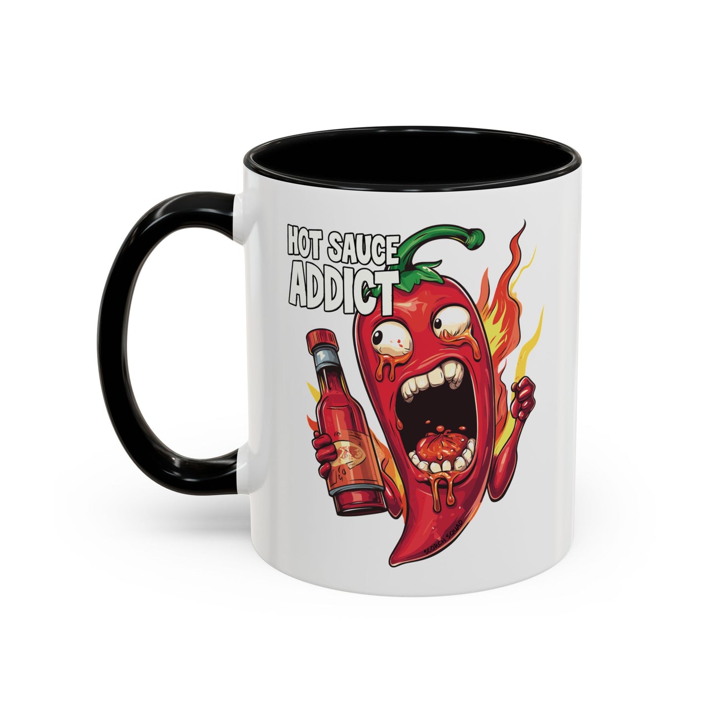 Hot Sauce Addict, Chili Pepper Accent Mug