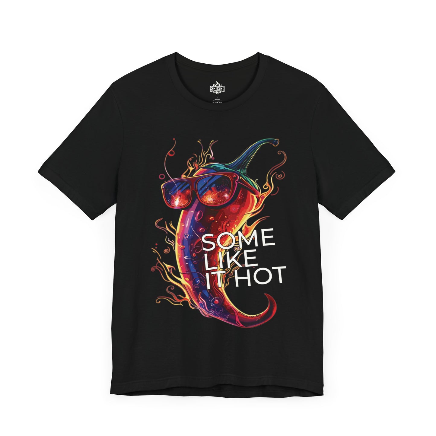 Some Like It Hot, Flaming Pepper in Sunglasses Tee Shirt