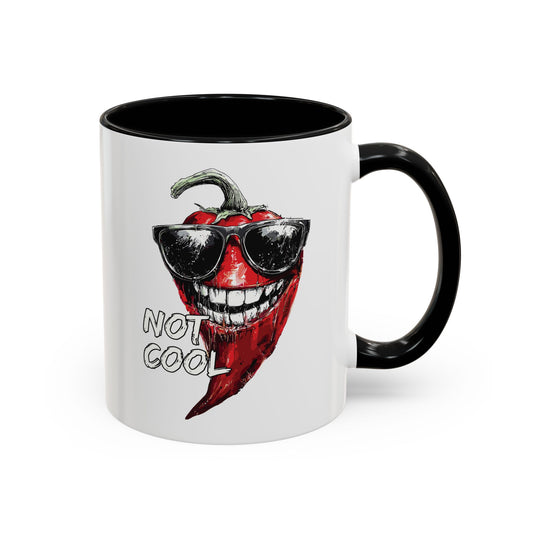Not Cool Smiling Hot Pepper Accent Mug