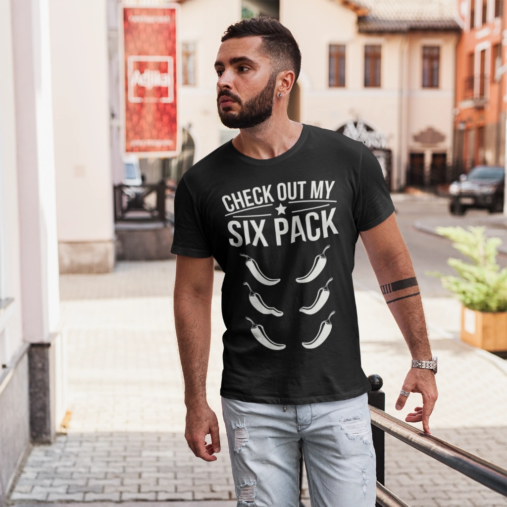 check-out-my-six-pack-black-t-shirt