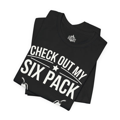check out my six pack of peppers black t-shirt