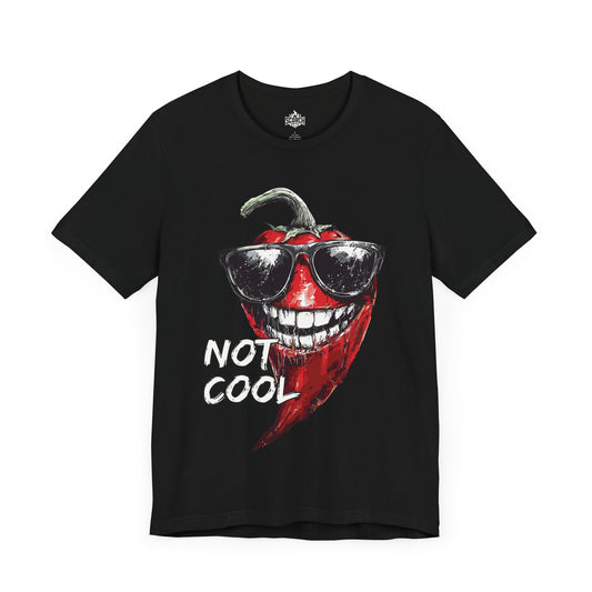 not cool smiling pepper in sunglasses black t-shirt