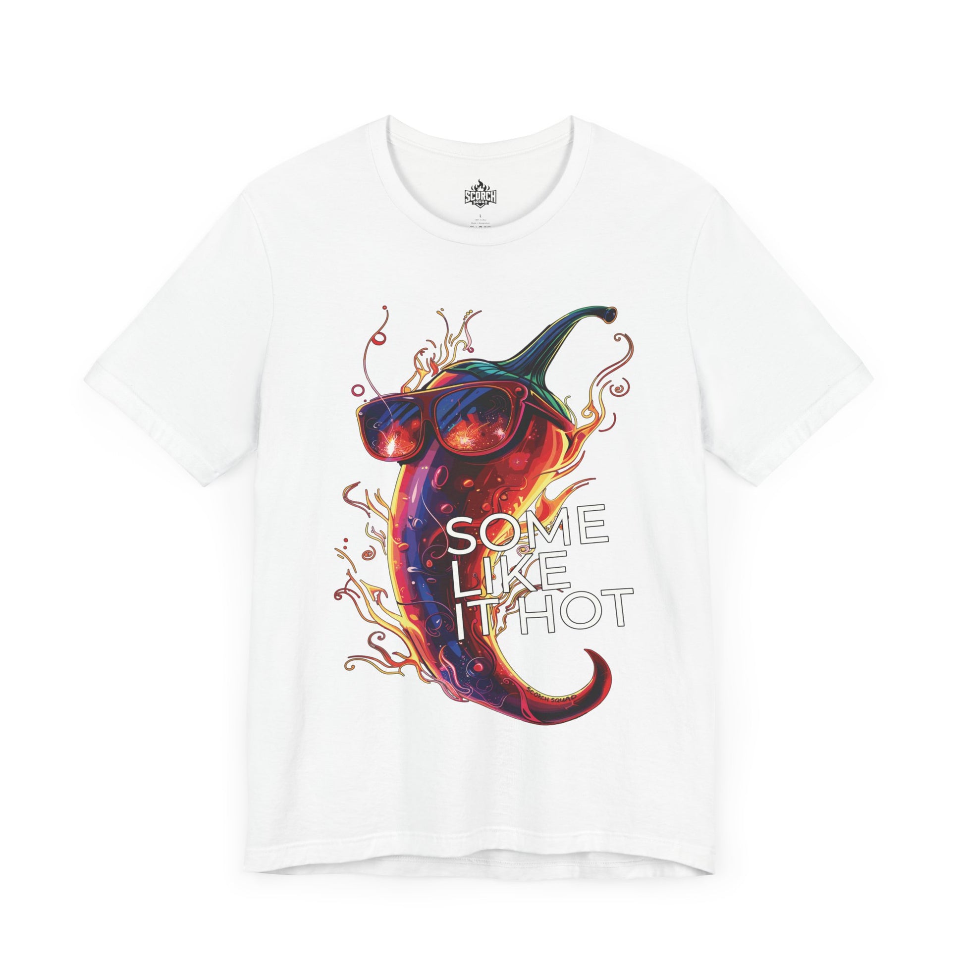 some like it hot pepper in sunglasses white t-shirt