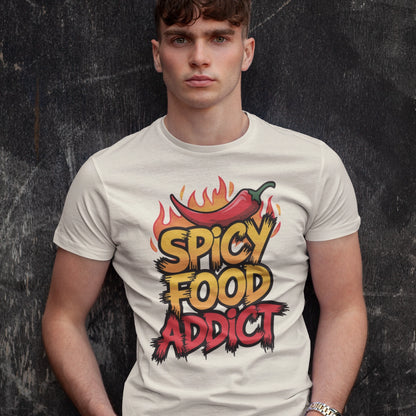 Spicy Food Addict, Fiery Short Sleeve T-Shirt